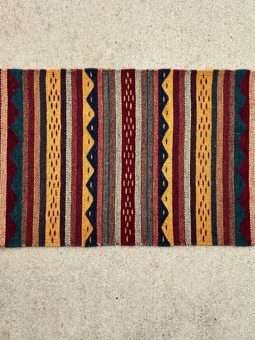Vintage Southwestern Wool Rug Wall Hanging